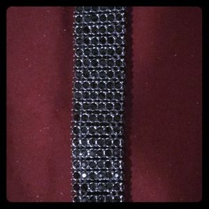 Black cubic zirconia diamond bracelet